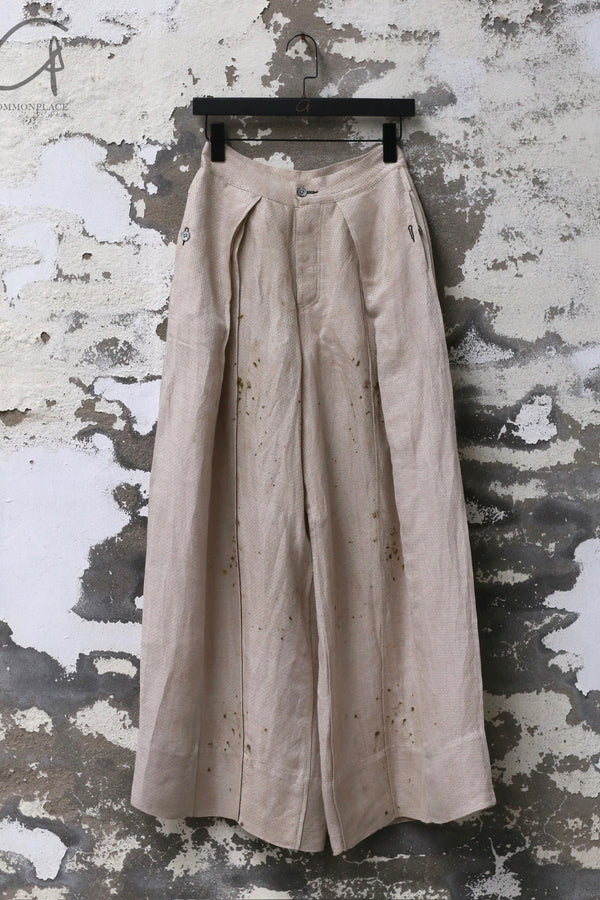 Mutedance 25 Spring/Summer Flower Pleated Pants MD-MD25SS97-LINEN